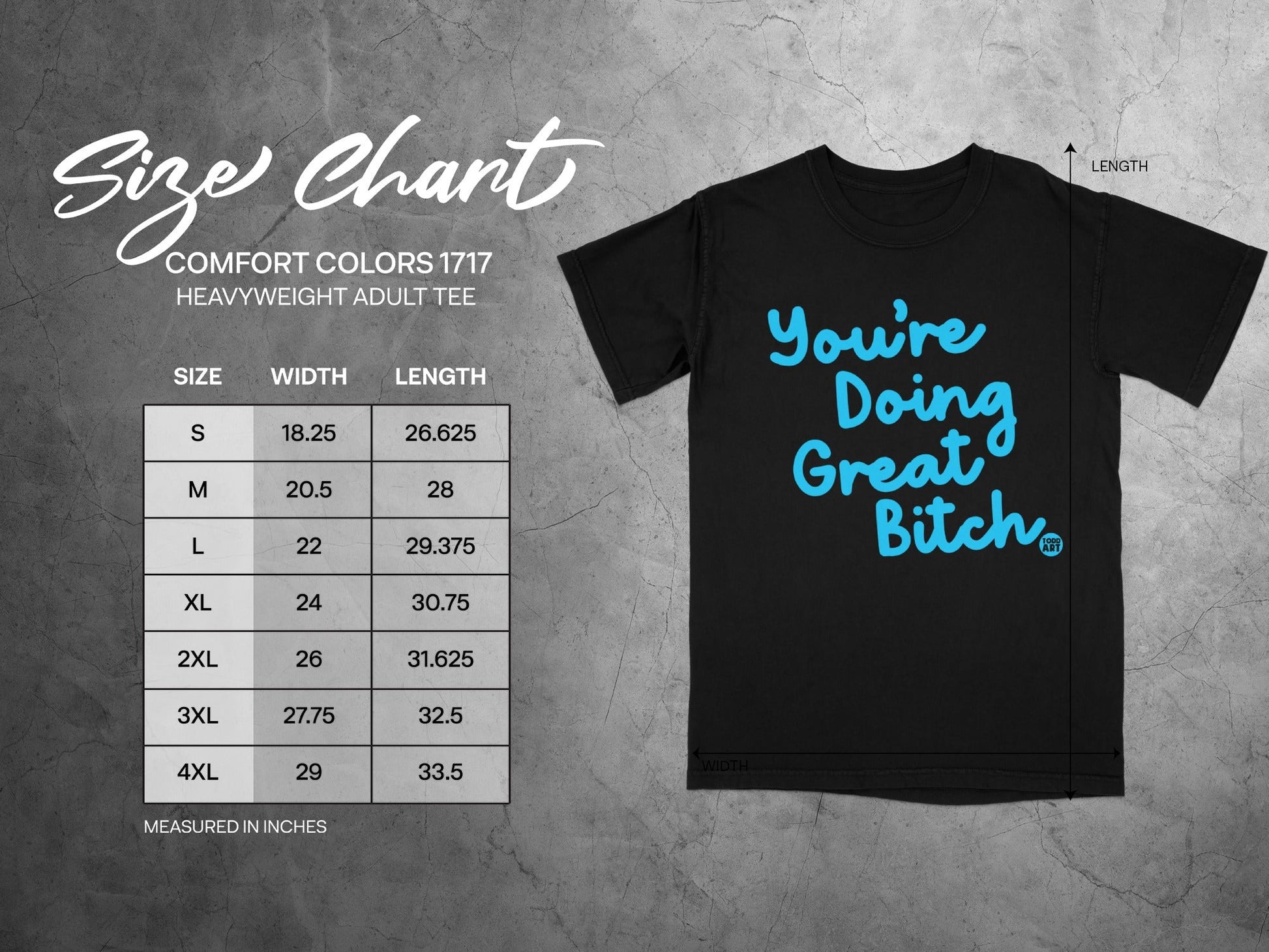 You're Doing Great Bitch Heavyweight Adult Tee Product