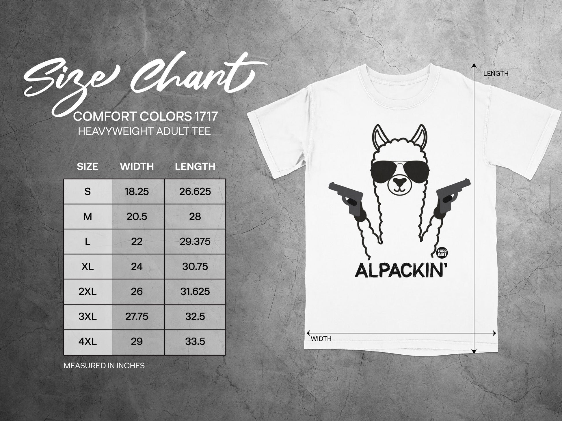 ALPACKIN Graphic T-Shirt Comfort Colors 1717 Heavyweight