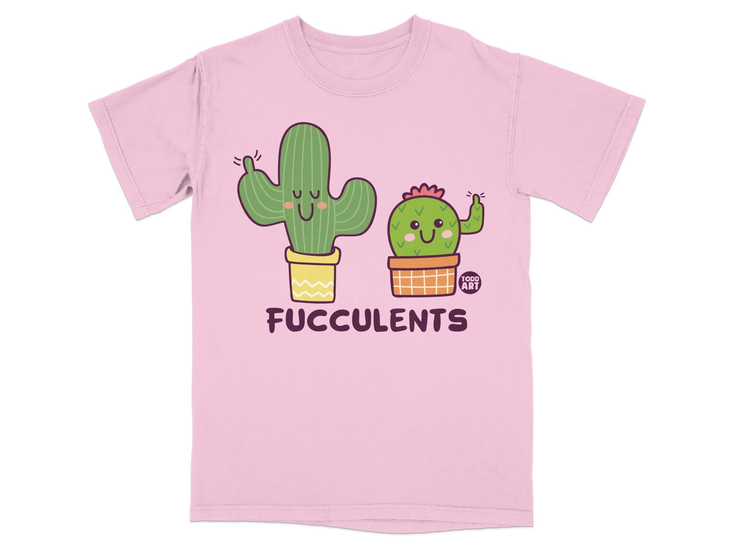 Cute Cactus Fucculents Graphic Cartoon T-shirt