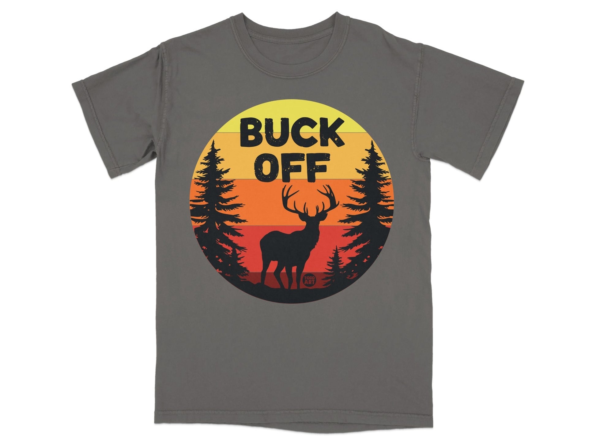 Buck Off Deer and Trees Graphic T-Shirt