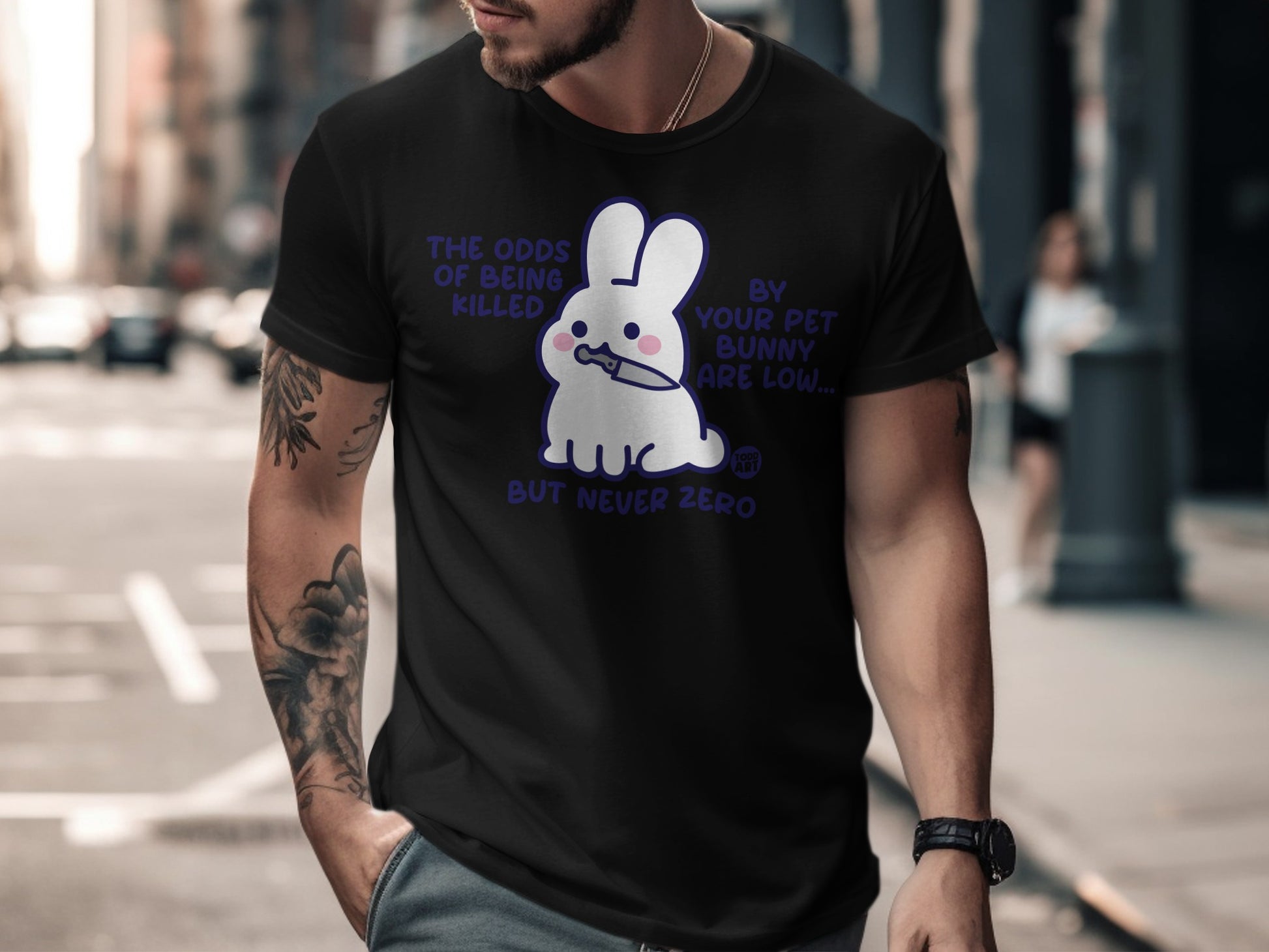 The Odds of Being Killed by Your Bunny Are Low T-shirt