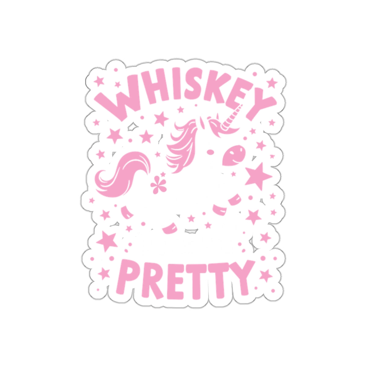 Whiskey Pretty Unicorn Sticker for All Ages