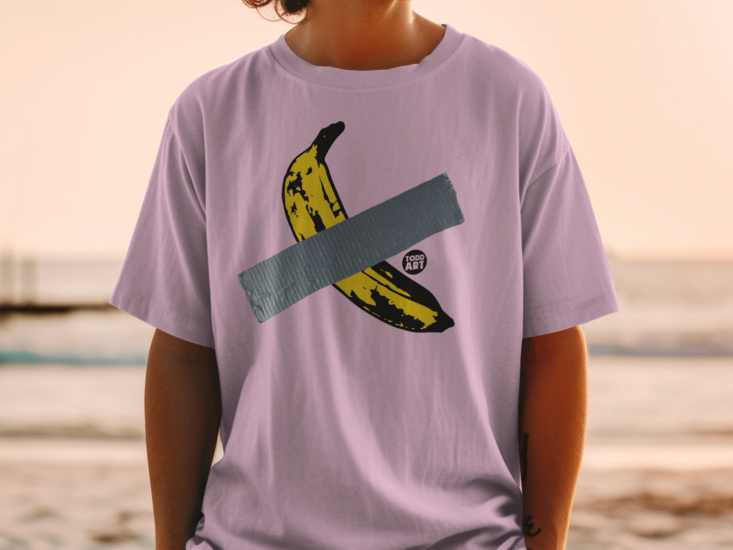 Todd Art Banana Duct Tape Design Lavender T-Shirt product type