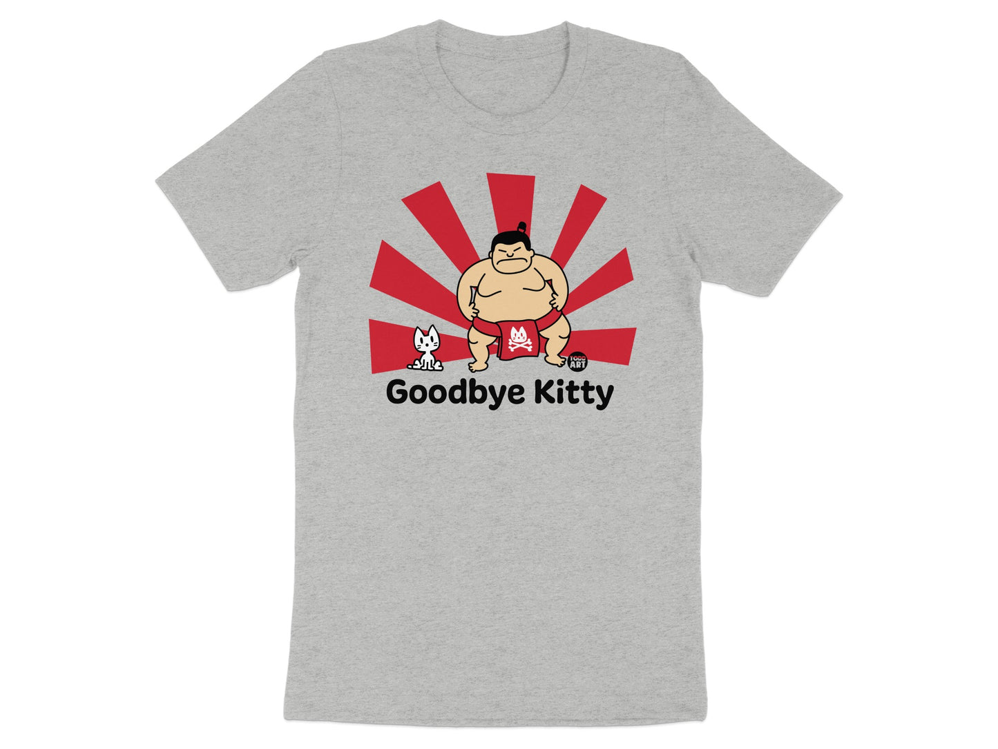 Goodbye Kitty Sumurai Themed Graphic T-Shirt