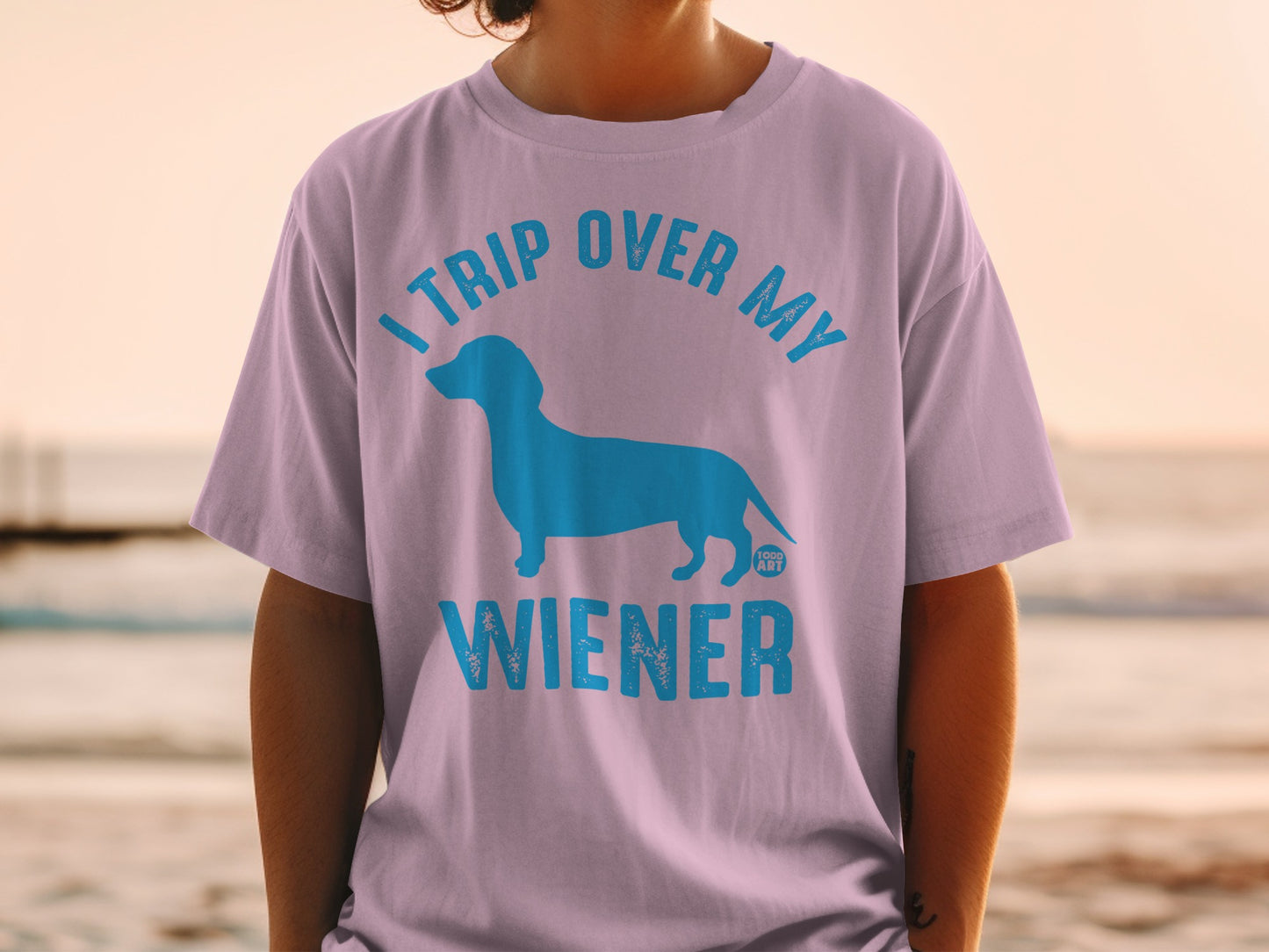 I Trip Over My Wiener Funny Dog Lover Shirt Design