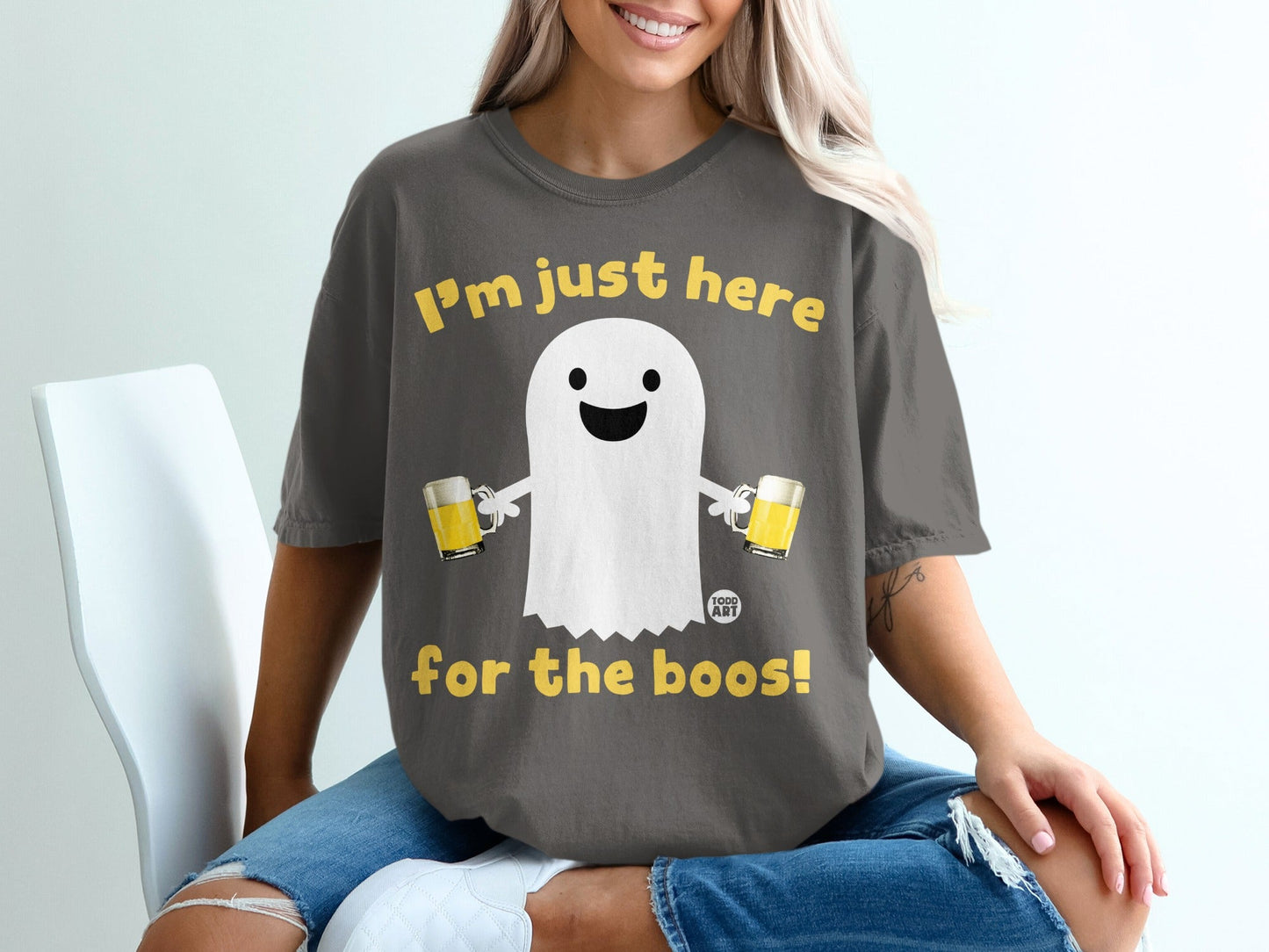 I'm Just Here For The Boos Funny Ghost T-shirt
