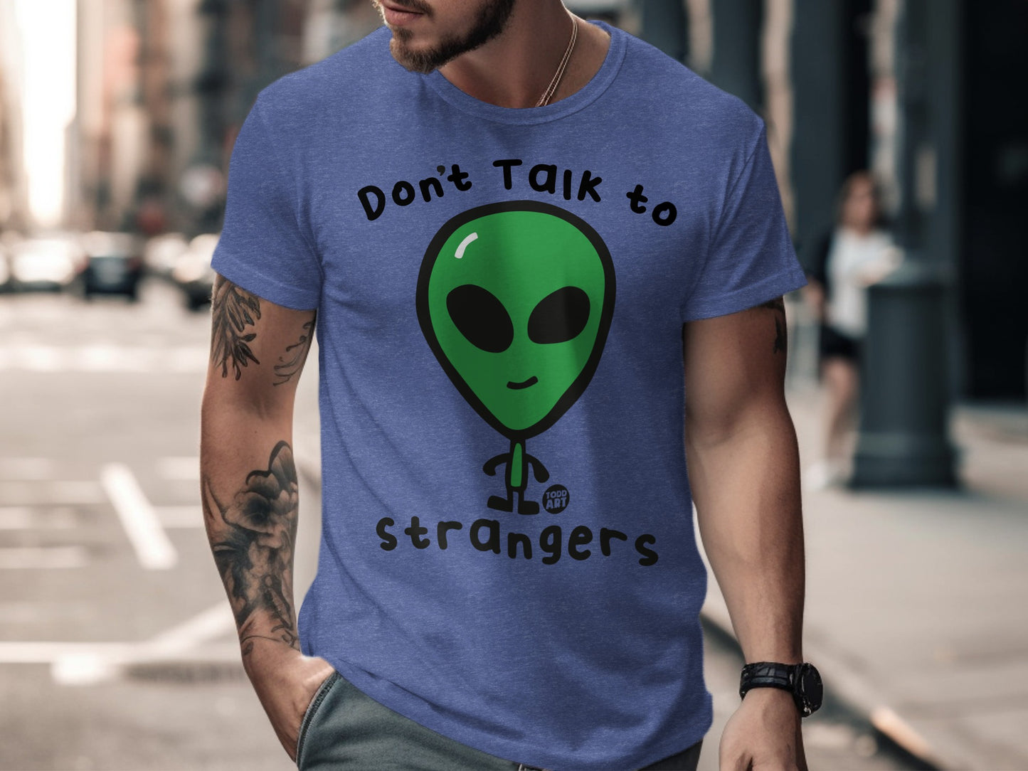 Don't Talk to Strangers Alien Graphic T-shirt