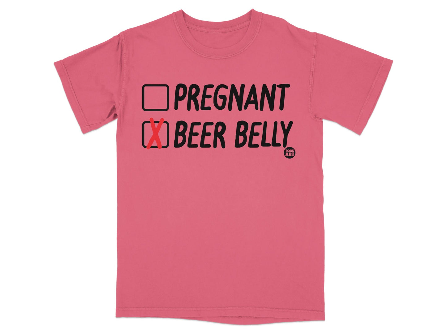 Pregnant Beer Belly Funny Humorous Statement T-Shirt