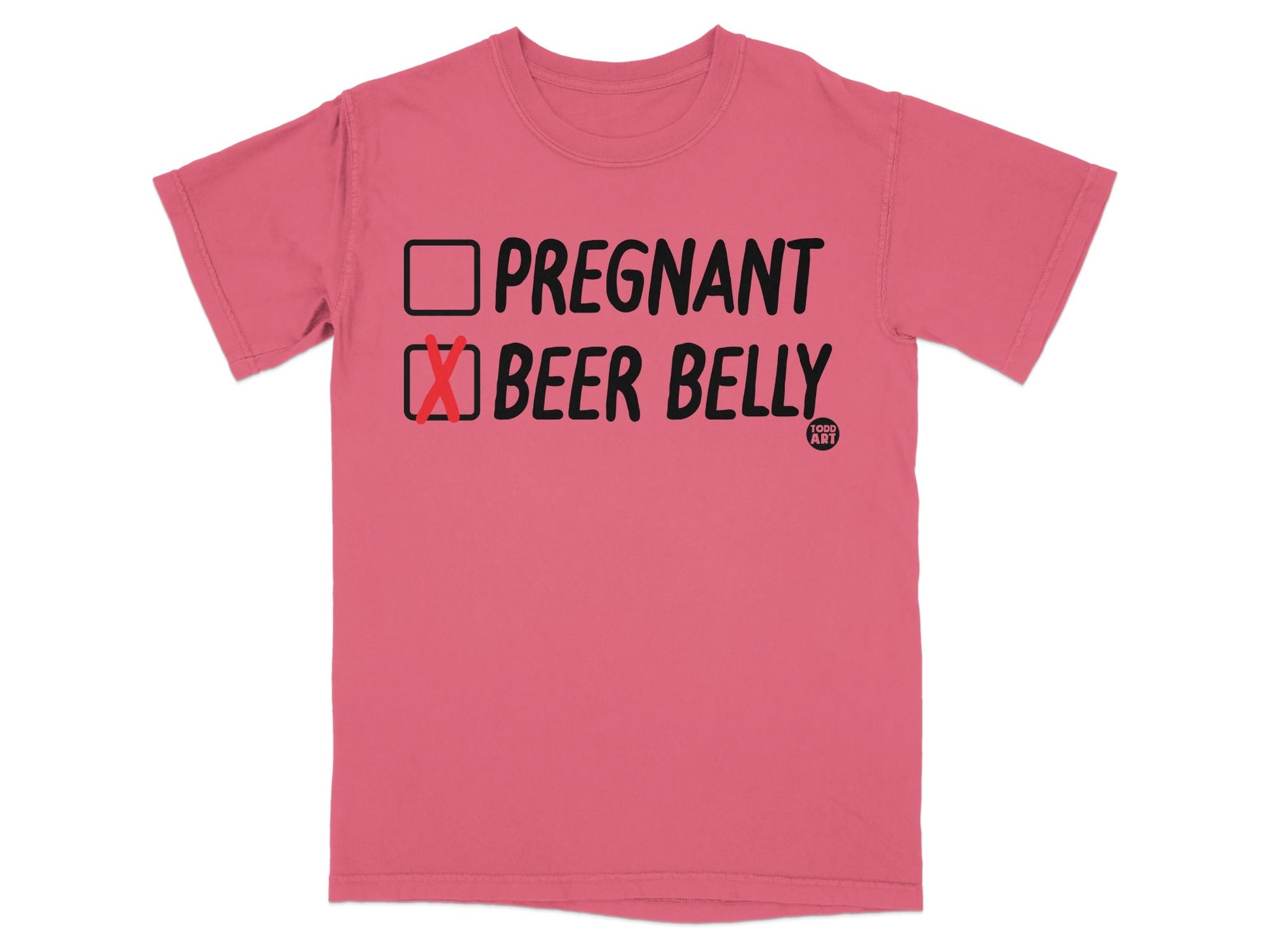 Pregnant Beer Belly Funny Humorous Statement T-Shirt