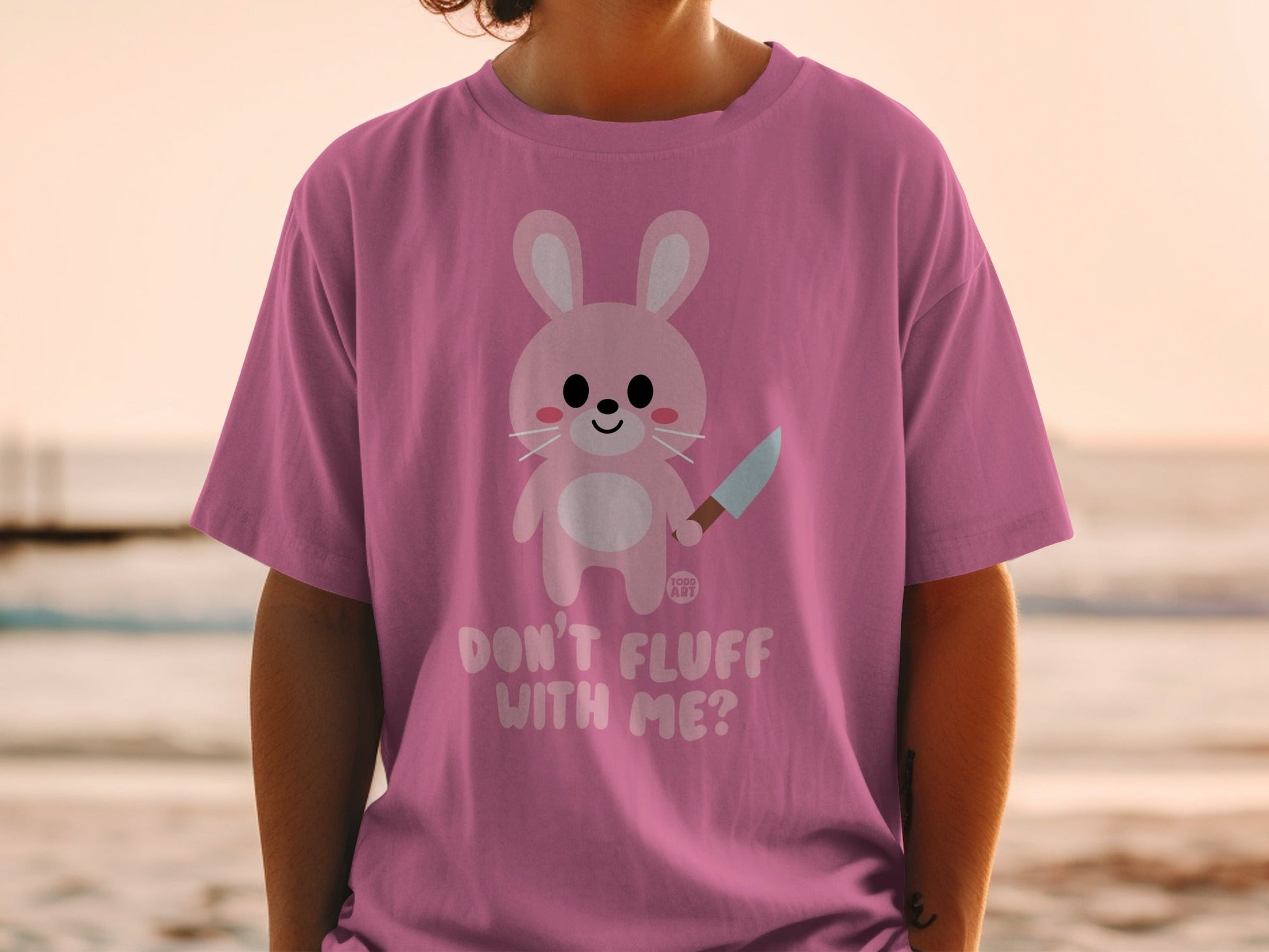Don't Fluff With Me Bunny Graphic T-Shirt