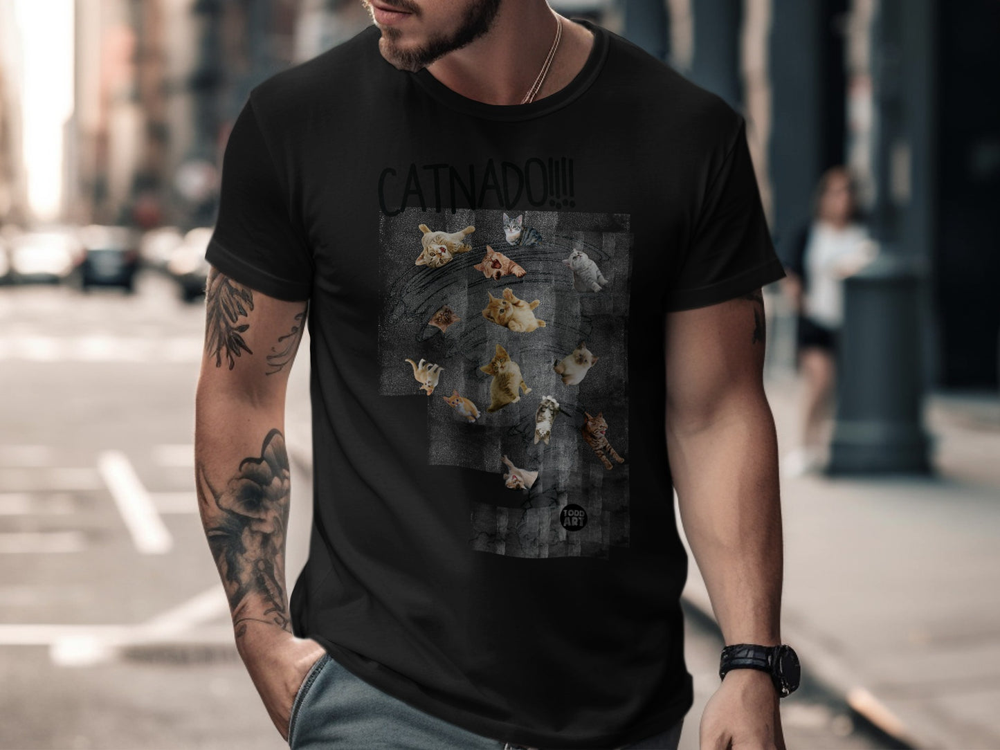 Catnado Funny Cats Graphic Printed T-shirt