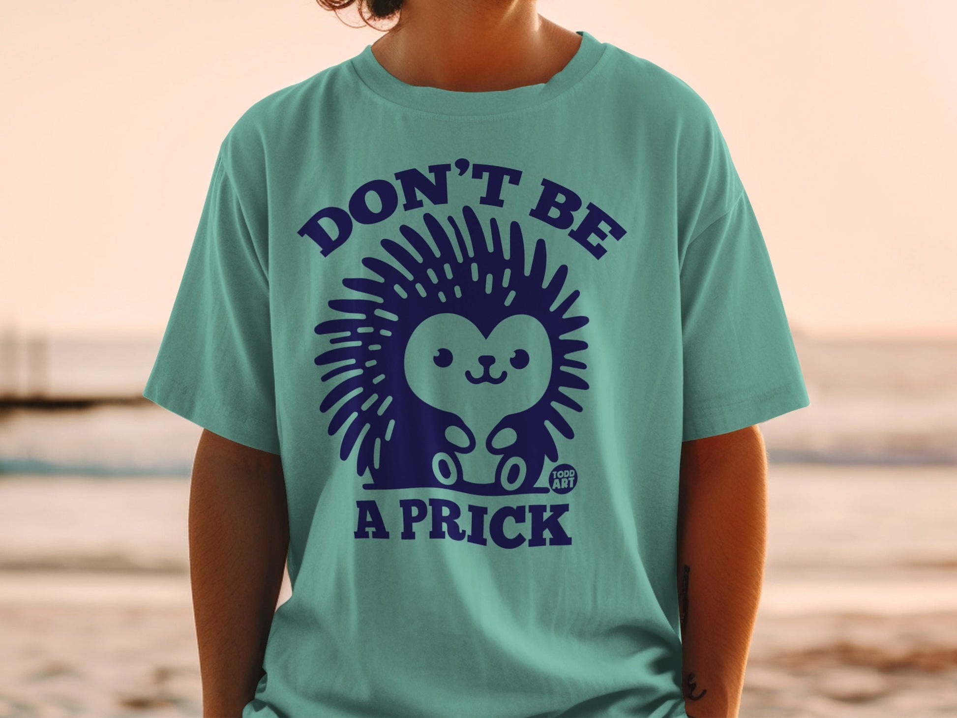 Don't Be a Prick Cute Porcupine Graphic T-shirt