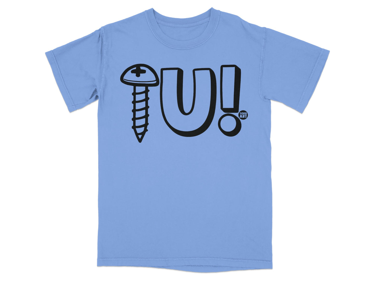 Todd Art Screw U Graphic Light Blue Short Sleeve product type
