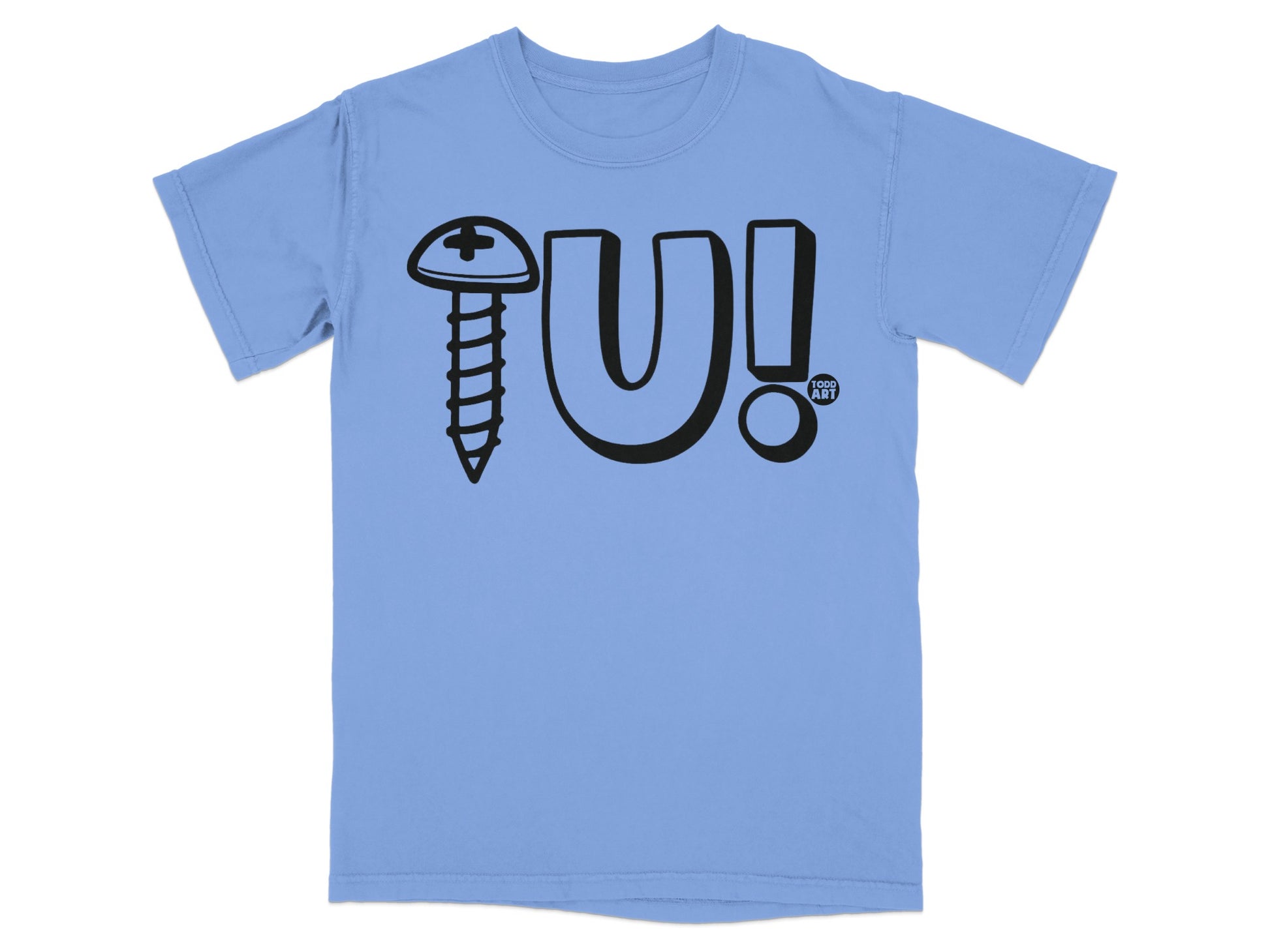 Todd Art Screw U Graphic Light Blue Short Sleeve product type