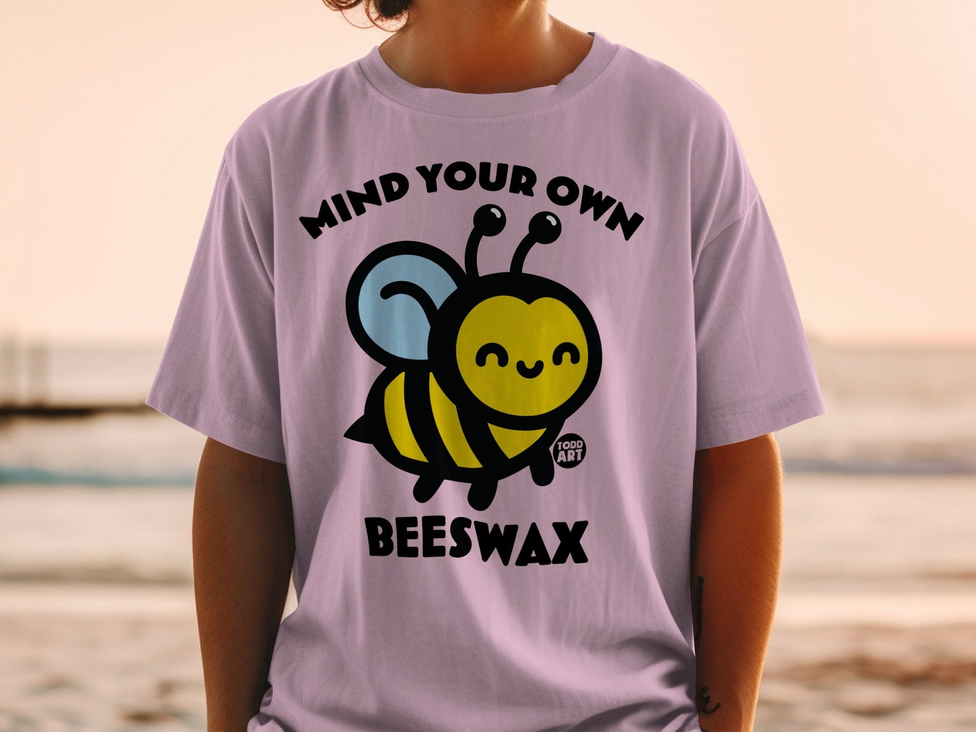 Mind Your Own Beeswax Cute Cartoon Bee Shirt