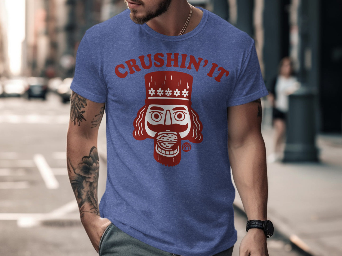 Crushin' It Nutcracker Design Graphic T-Shirt Product