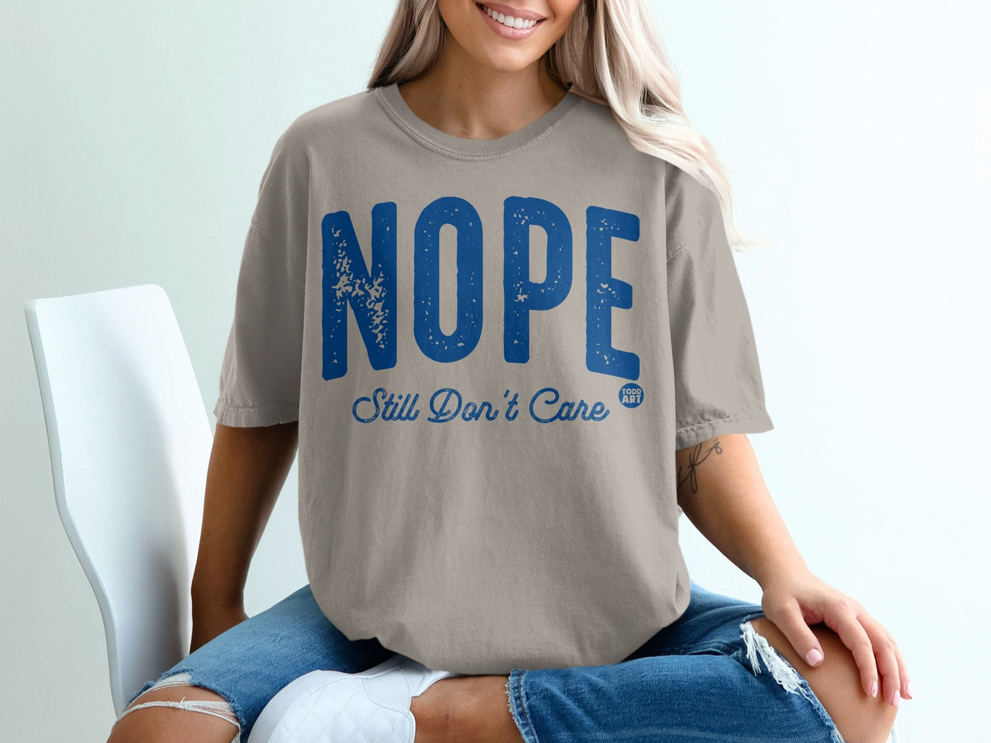 NOPE Still Don't Care Graphic T-shirt for Casual Wear