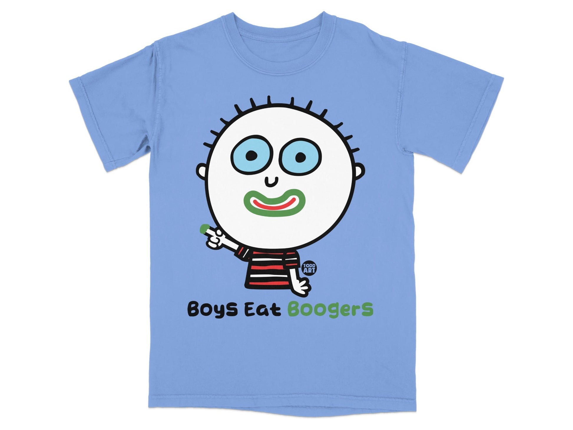 Boys Eat Boogers Cartoon Illustration T-Shirt