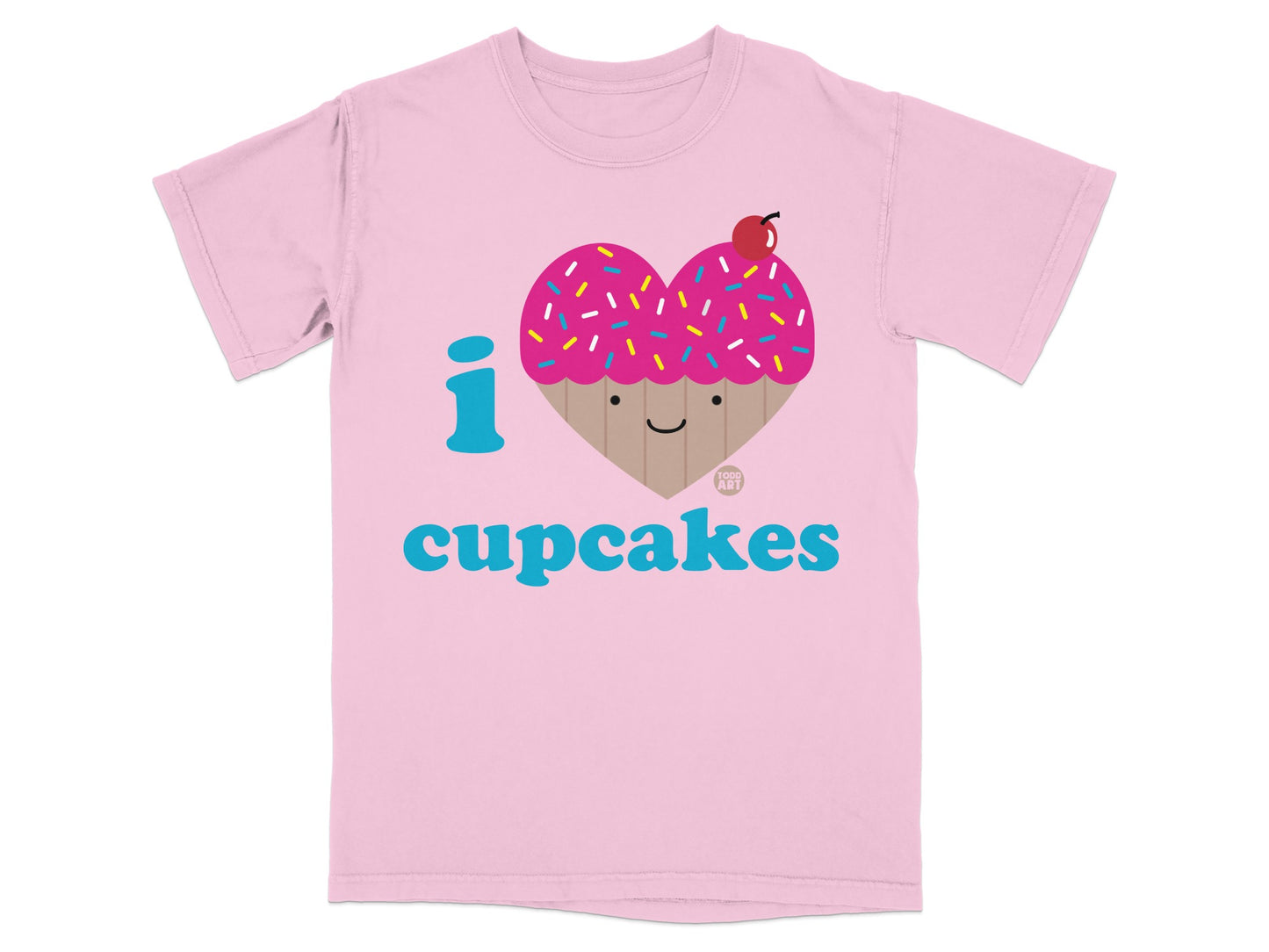 I Love Cupcakes Pink Cute Graphic T-Shirt Product