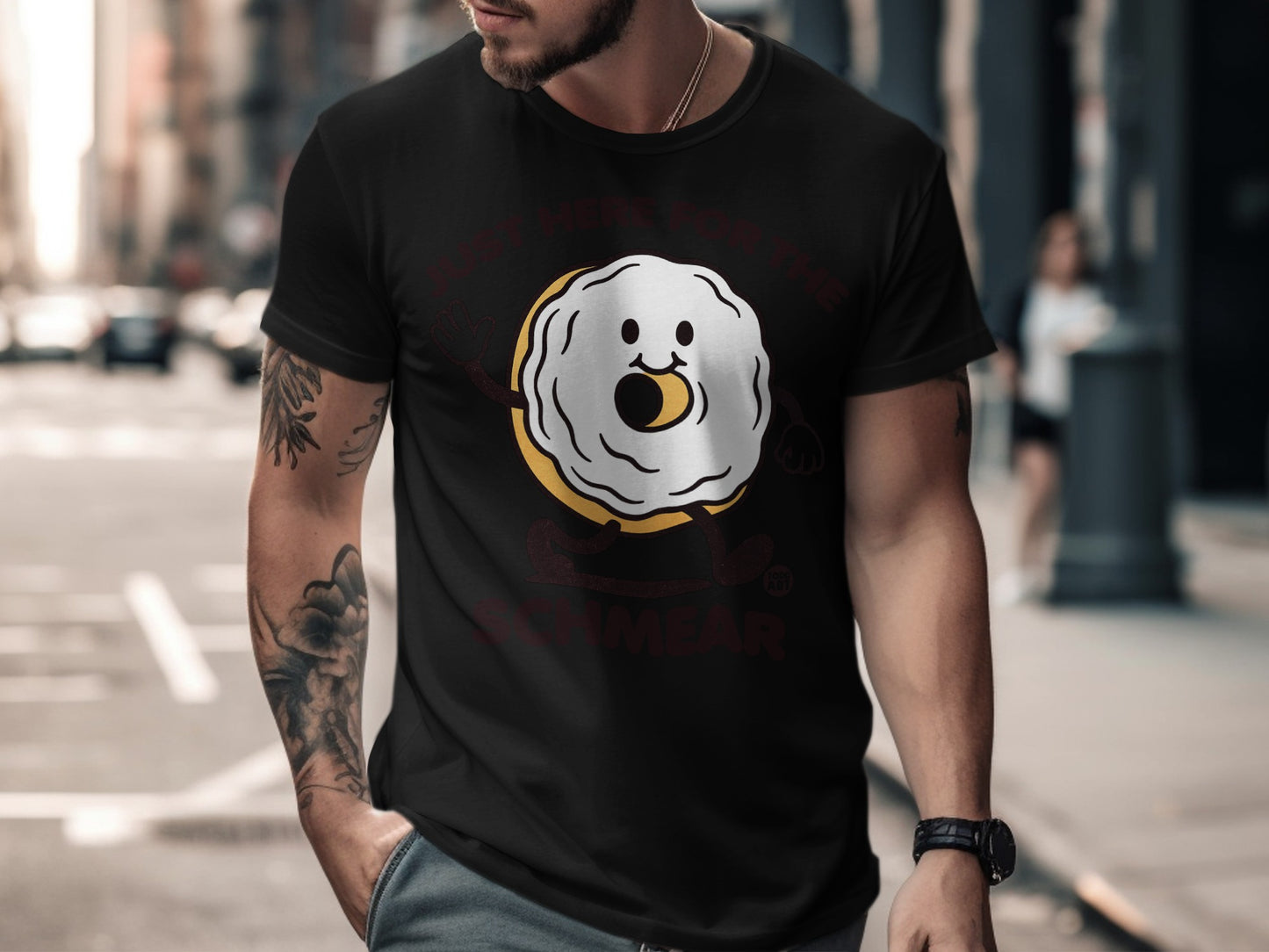 Funny Cartoon Egg Smear Graphic Tee Shirt Novelty Apparel