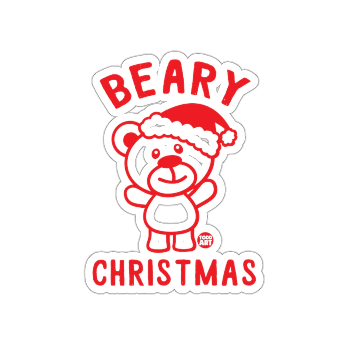 Beary Christmas Teddy Bear Santa Holiday Design