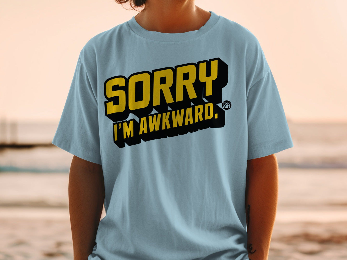 Sorry I'm Awkward Graphic T-Shirt Fun Casual Tee