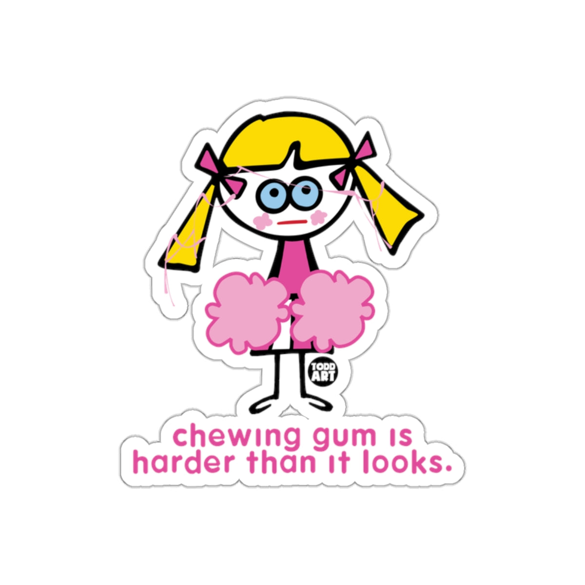 chewing gum is harder than it looks sticker