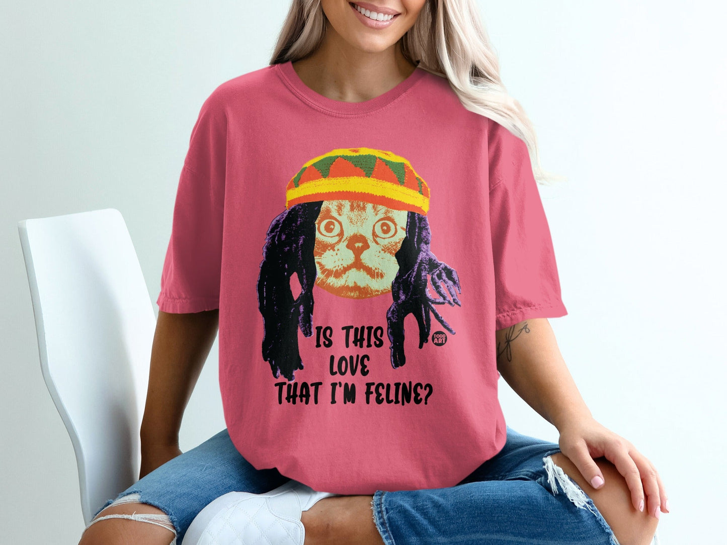 Is This Love That I'm Feline Cat Graphic T-Shirt