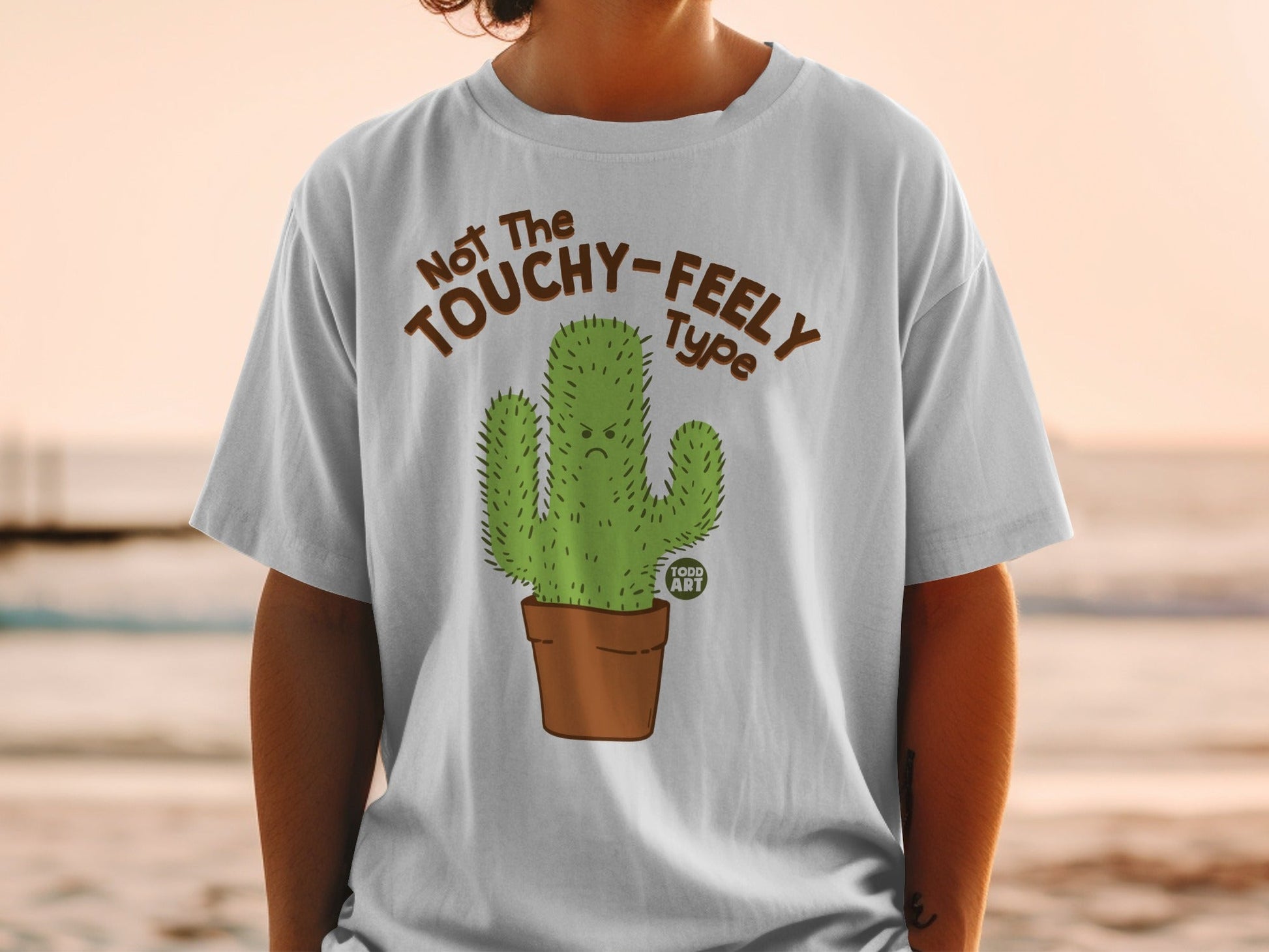 Not The Touchy-Feely Type Cactus Graphic T-Shirt
