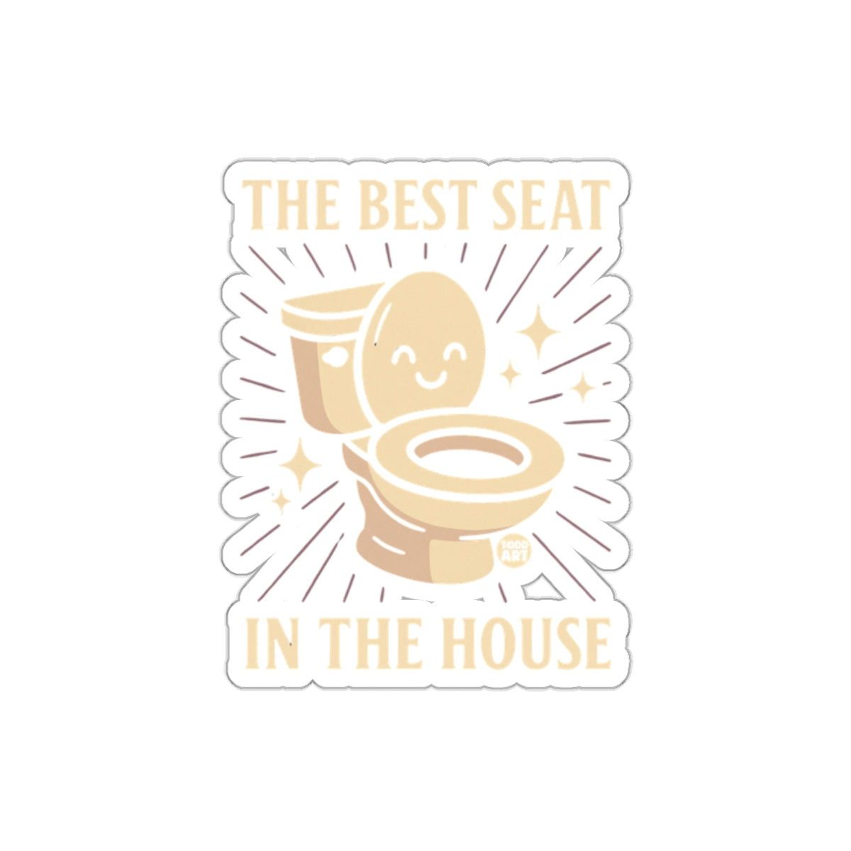 The Best Seat in the House Funny Restroom Decor sticker
