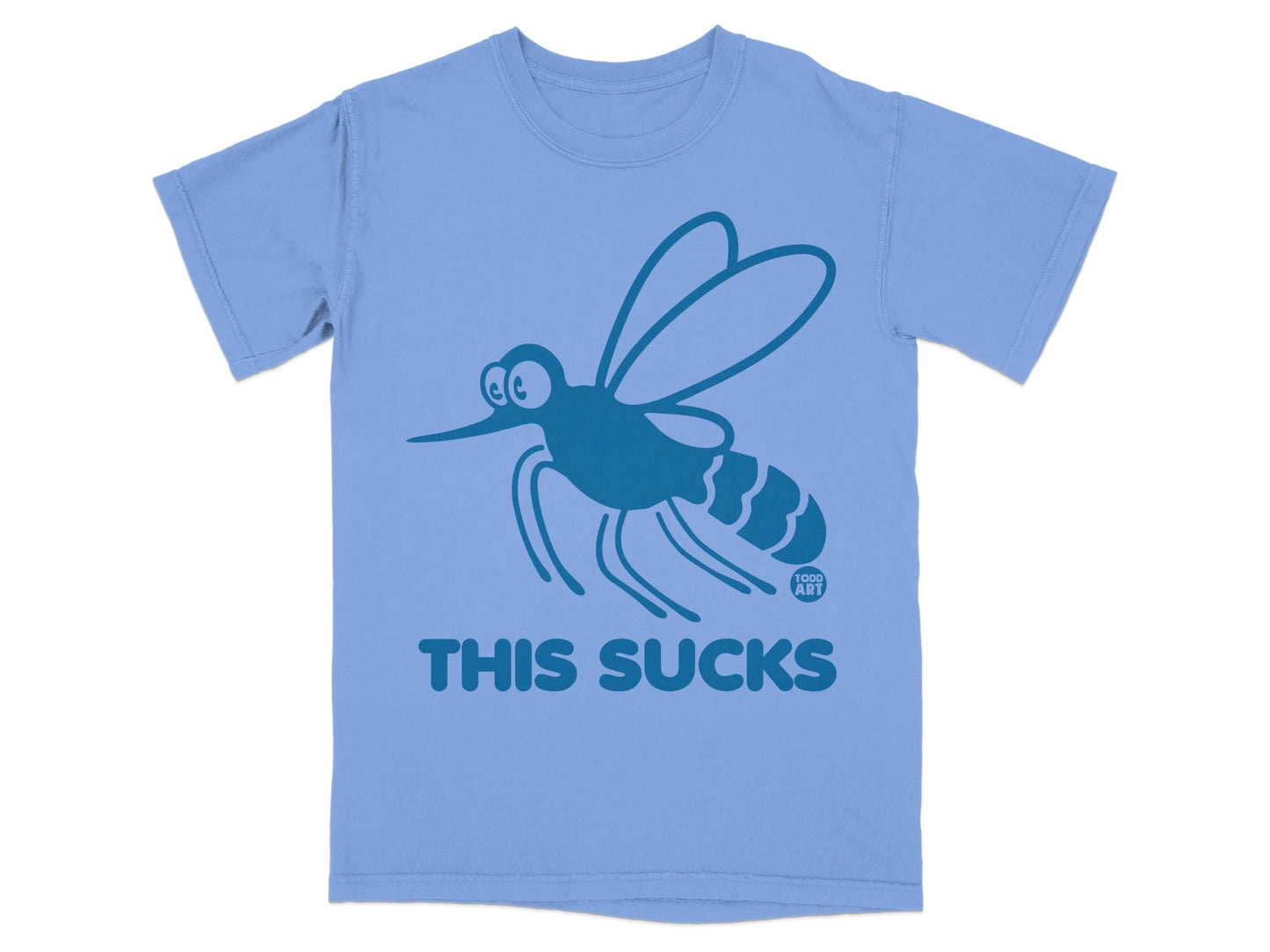 Funny Mosquito Cartoon 'This Sucks' Graphic T-shirt