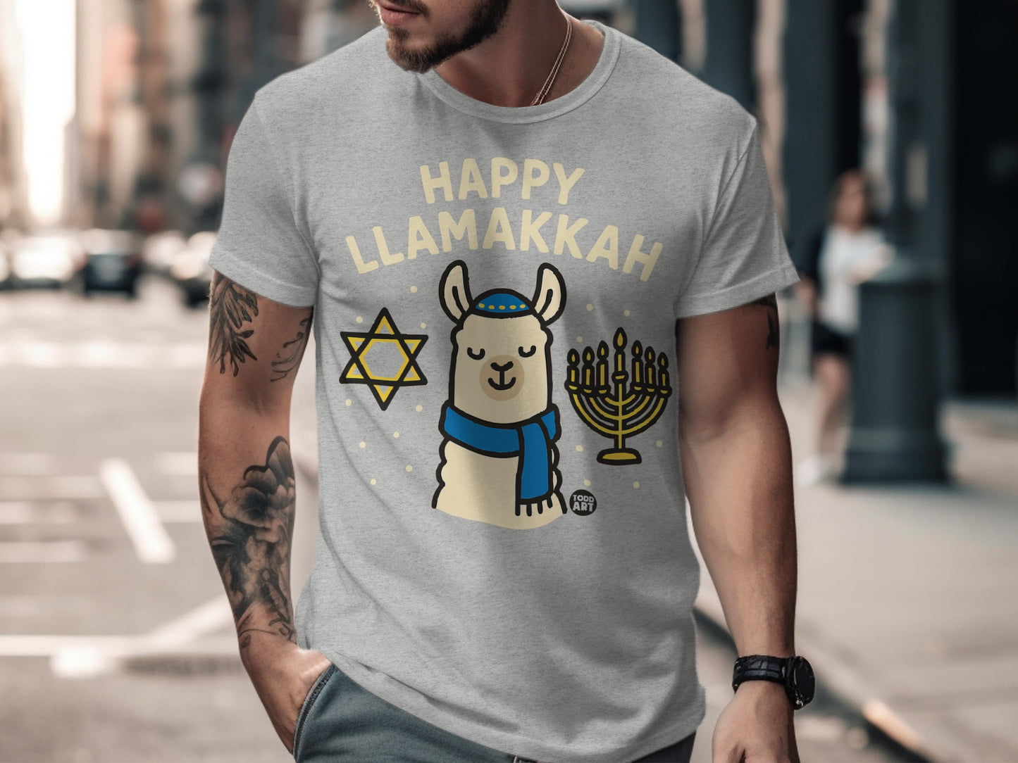Happy Llamakkah Menorah and Star of David Shirt