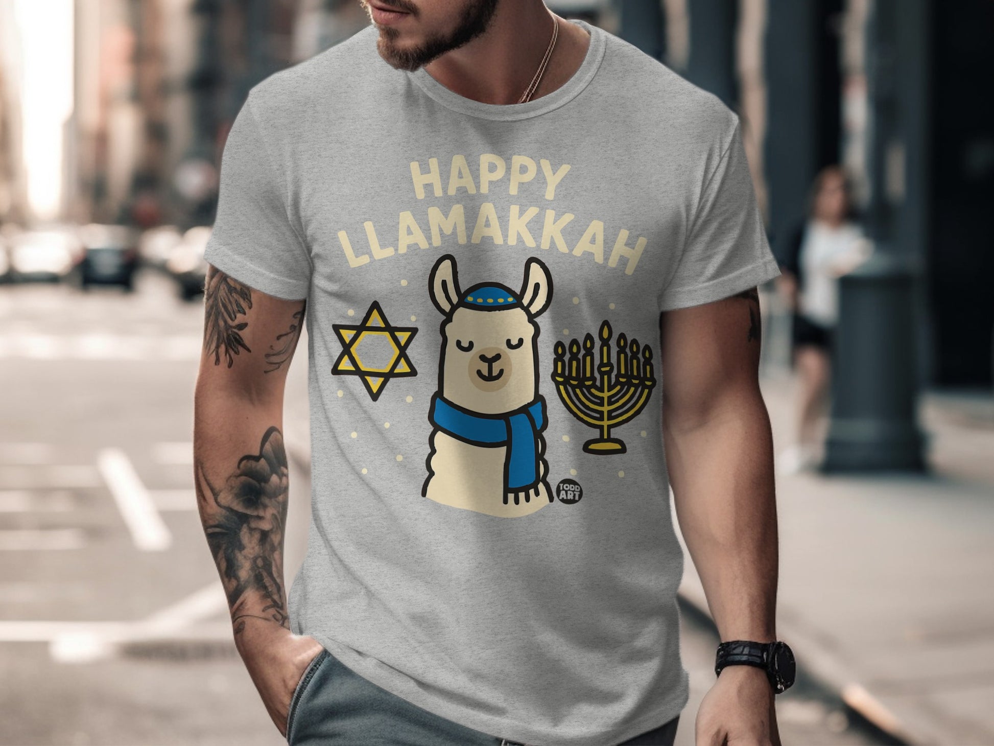 Happy Llamakkah Menorah and Star of David Shirt