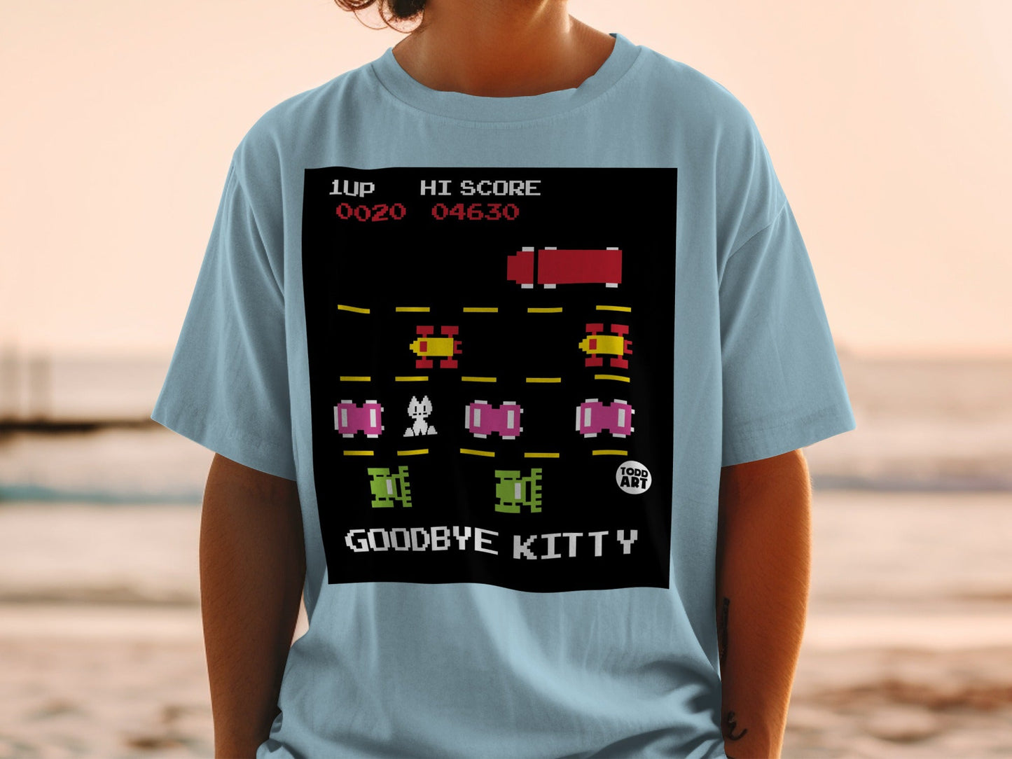 Retro Video Game Goodbye Kitty High Score Shirt
