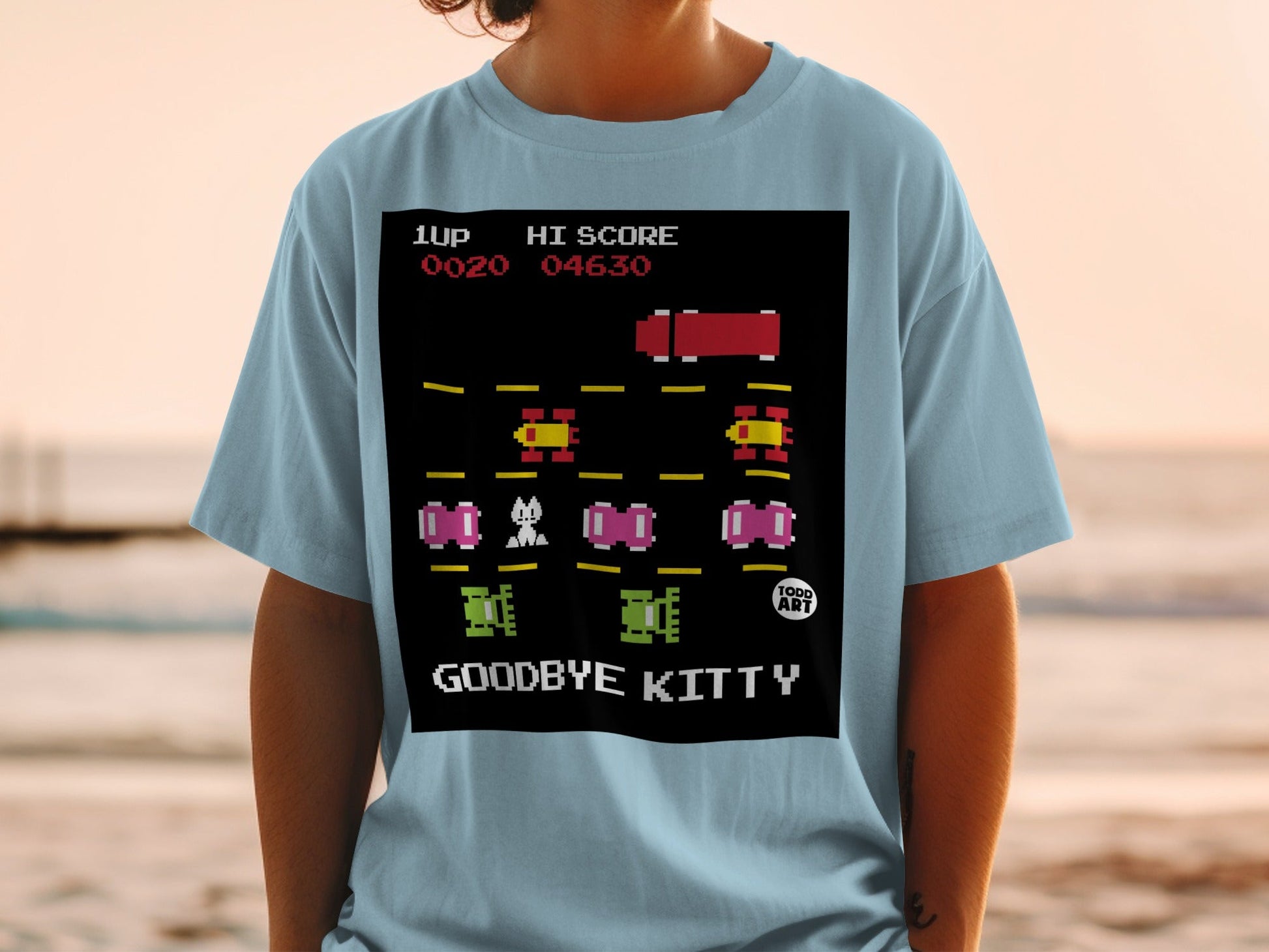 Retro Video Game Goodbye Kitty High Score Shirt