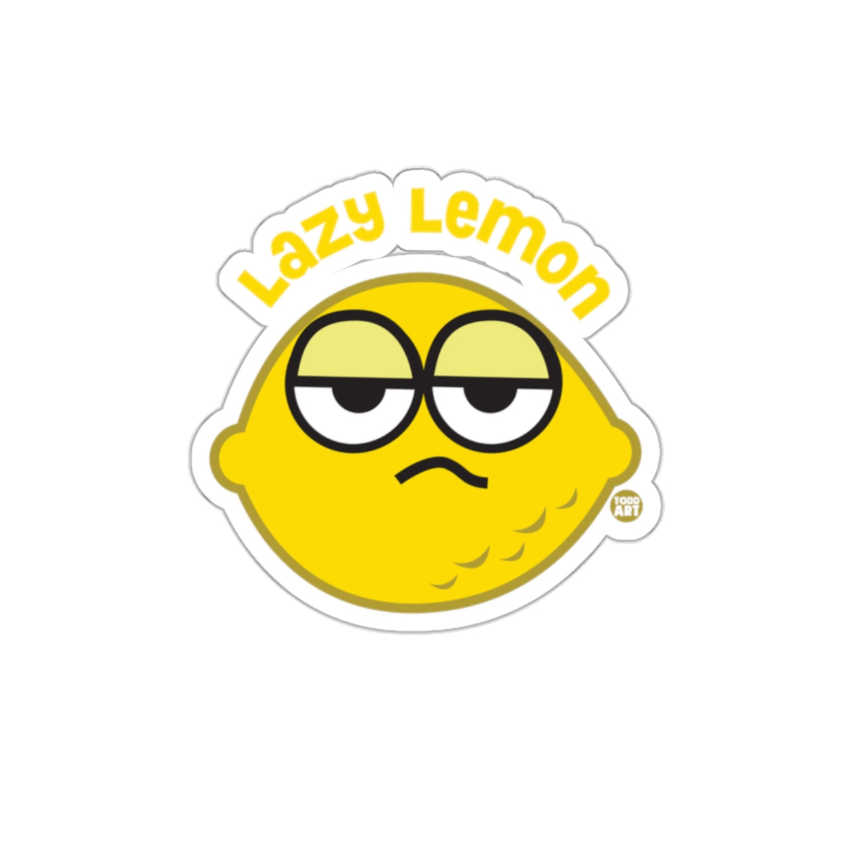 Lazy Lemon Sticker - Fun and Quirky Design Sticker
