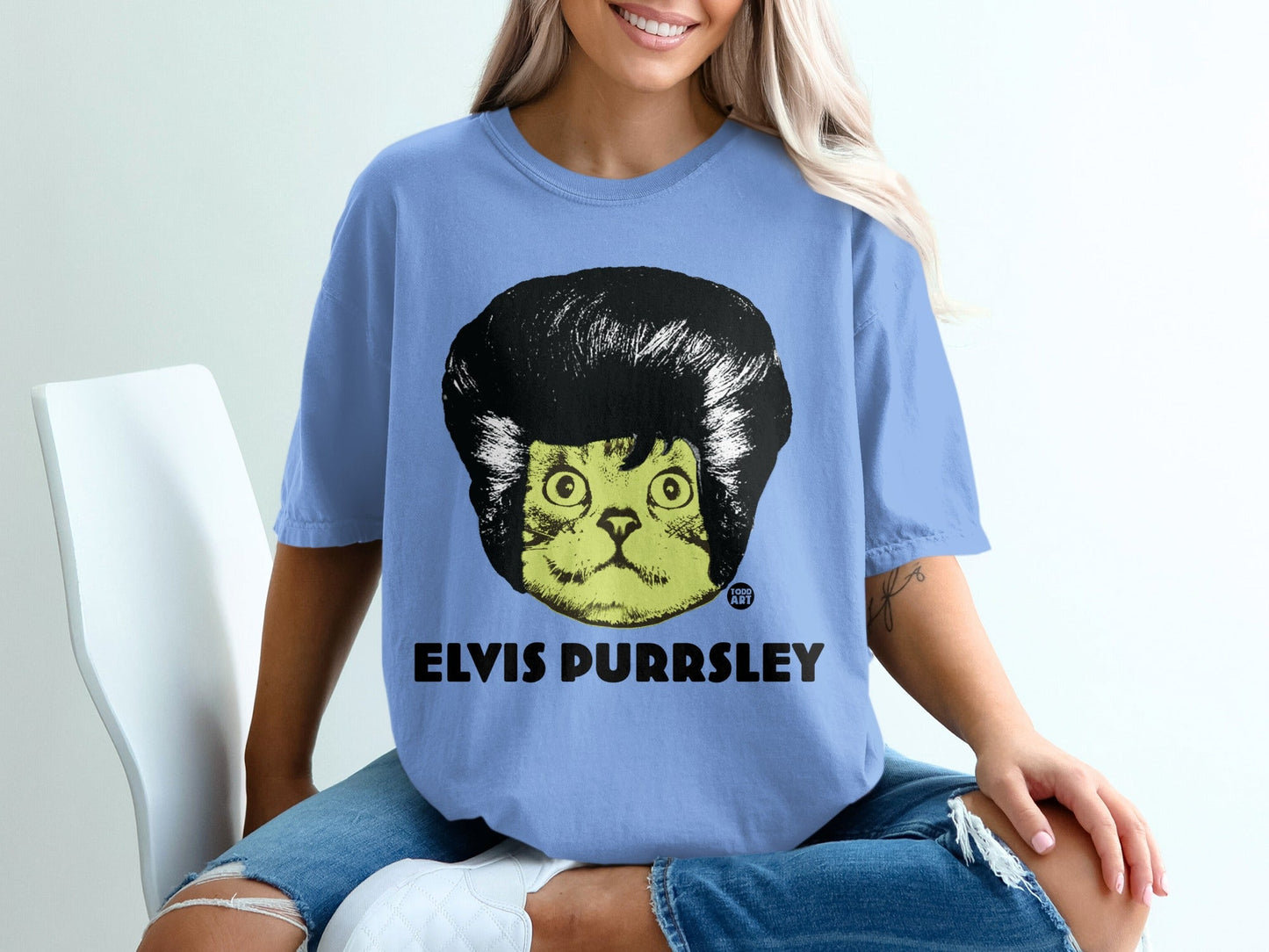 Elvis Purrsley Graphic Tee for Cat Lovers Shirt