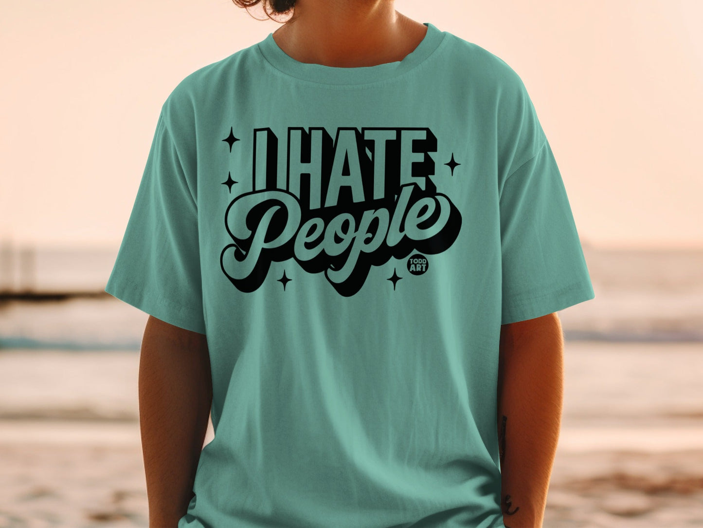 I Hate People Graphic Design Casual Wear T-shirt