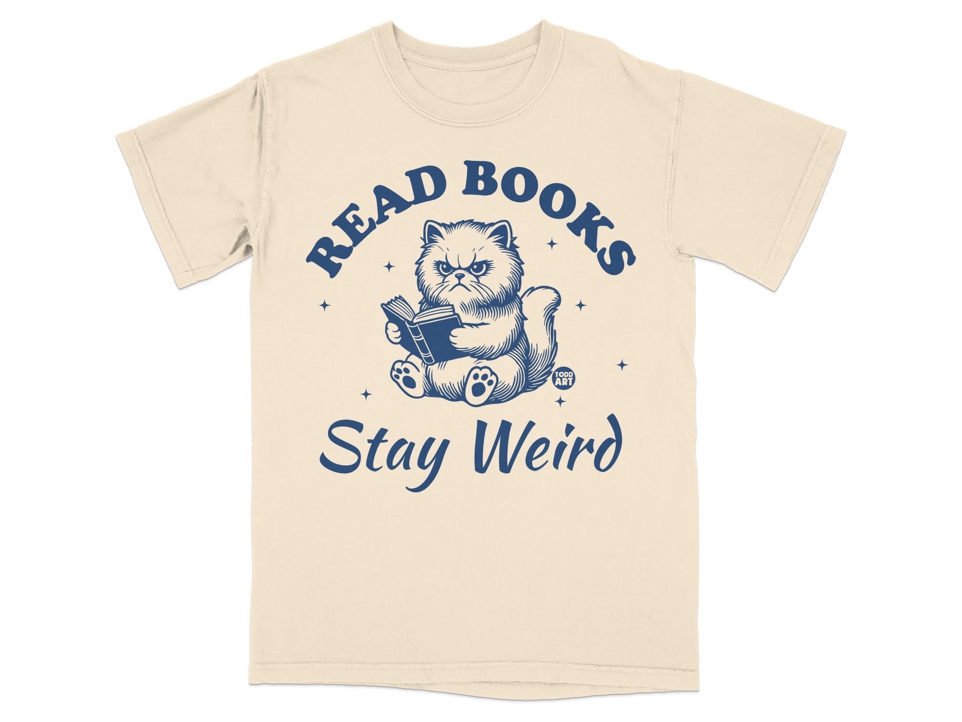 Read Books Stay Weird Cat Graphic T-Shirt