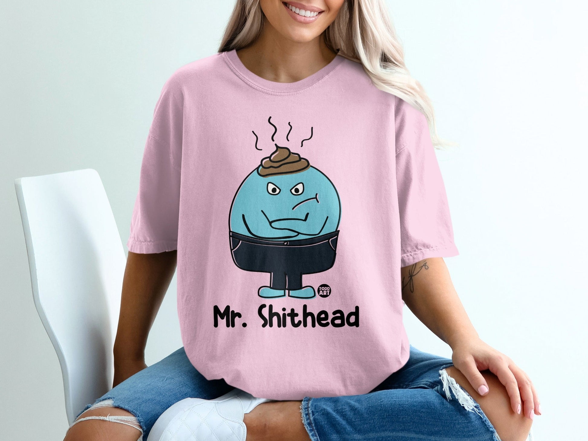Mr. Shithead Funny Graphic Design T-shirt