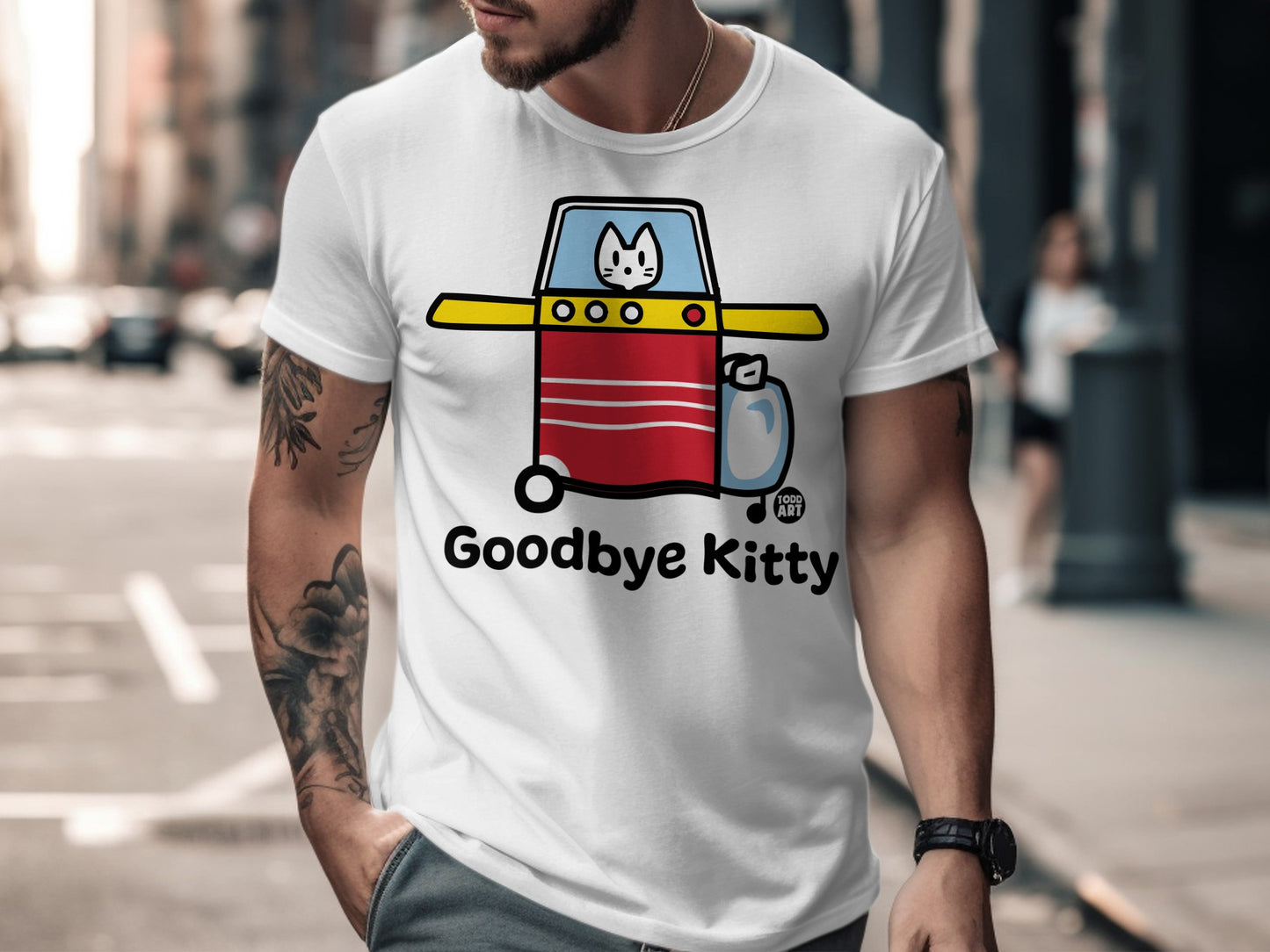 Goodbye Kitty Funny Graphic Tee Shirt