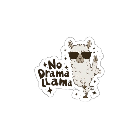 No Drama Llama Sticker with Cool Sunglasses Design
