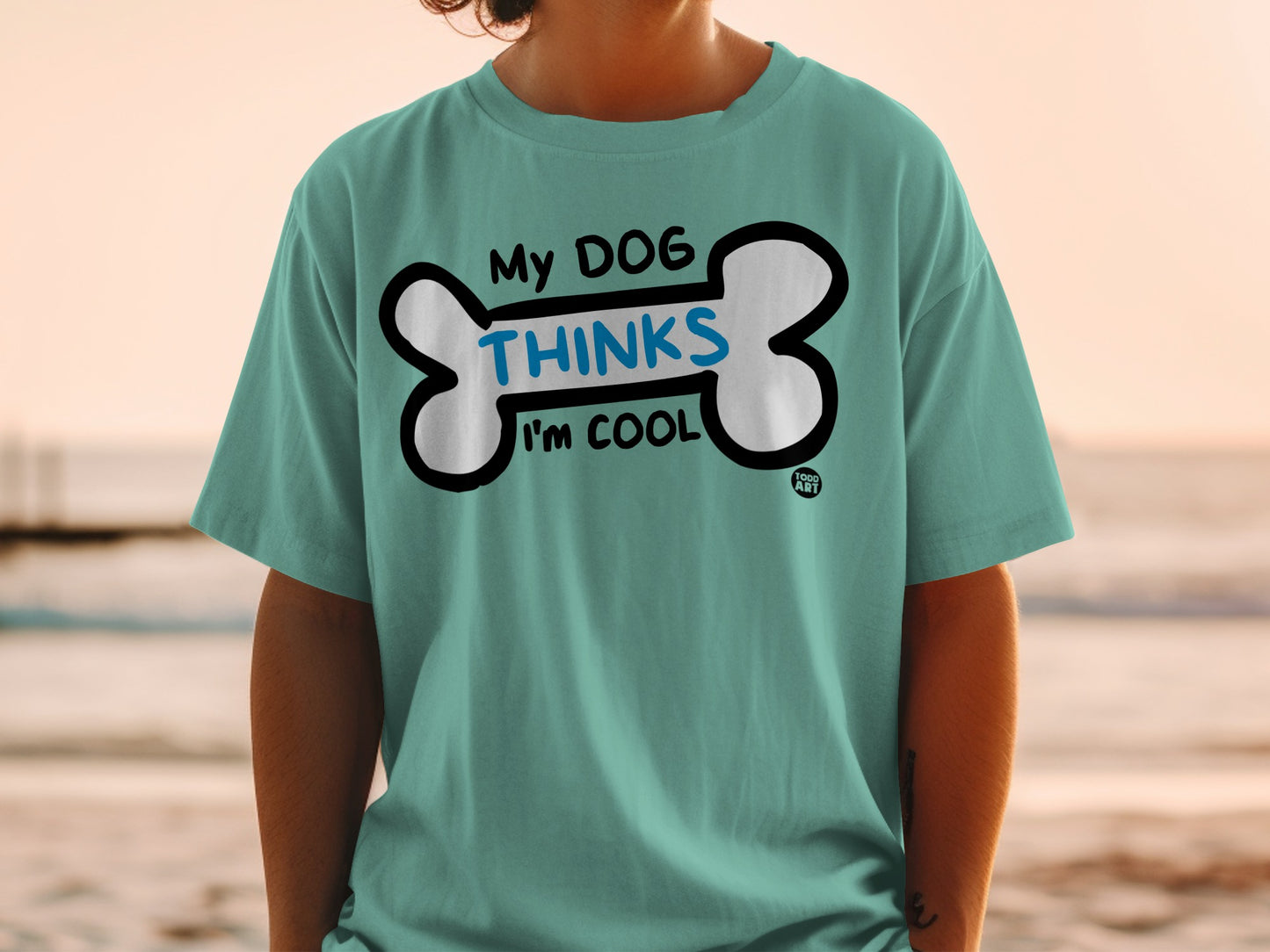 My Dog Thinks I'm Cool Bone Graphic T-shirt