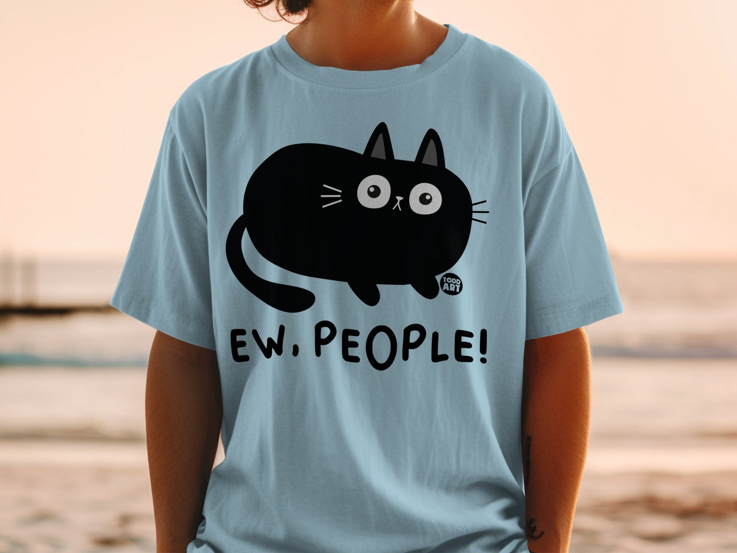 Ew People Cute Cat Design T-Shirt For Cat Lovers