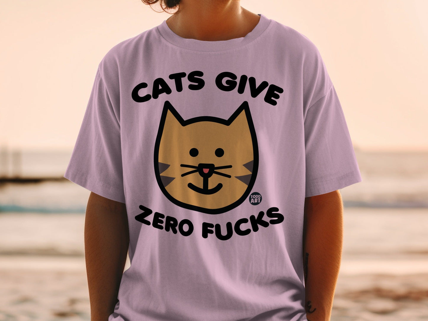 Cats Give Zero F*cks Graphic T-Shirt