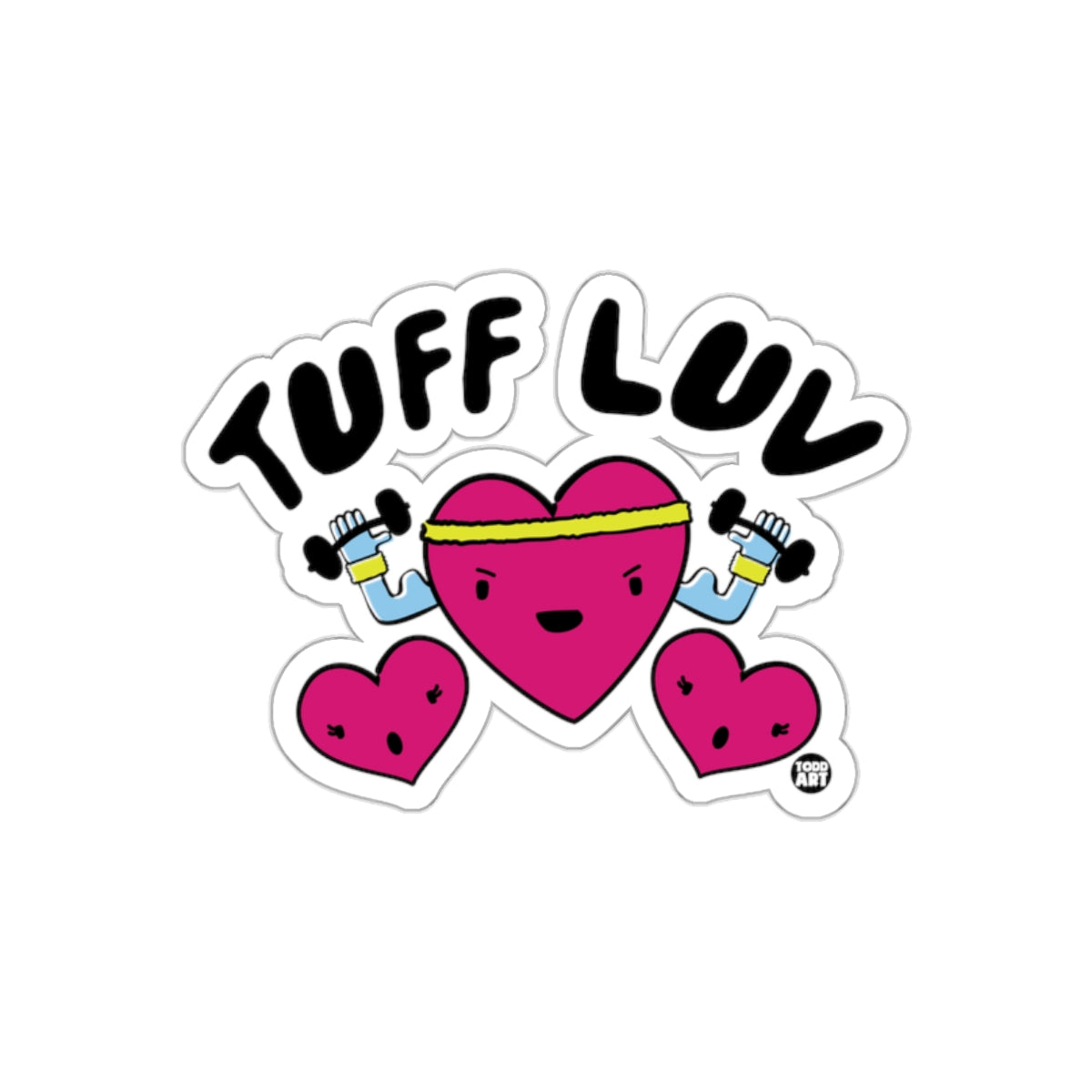 Tuff Luv Lifting Heart Design Sticker for Fitness