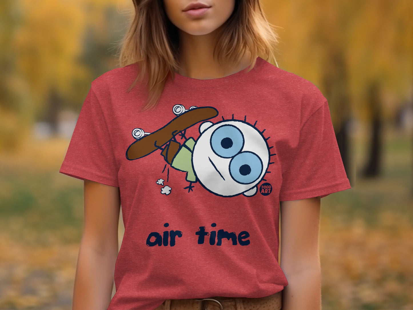 Cartoon Character Skating Air Time T-shirt