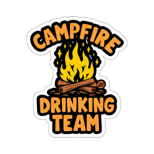 Funny Campfire Drinking Team Graphic Design 