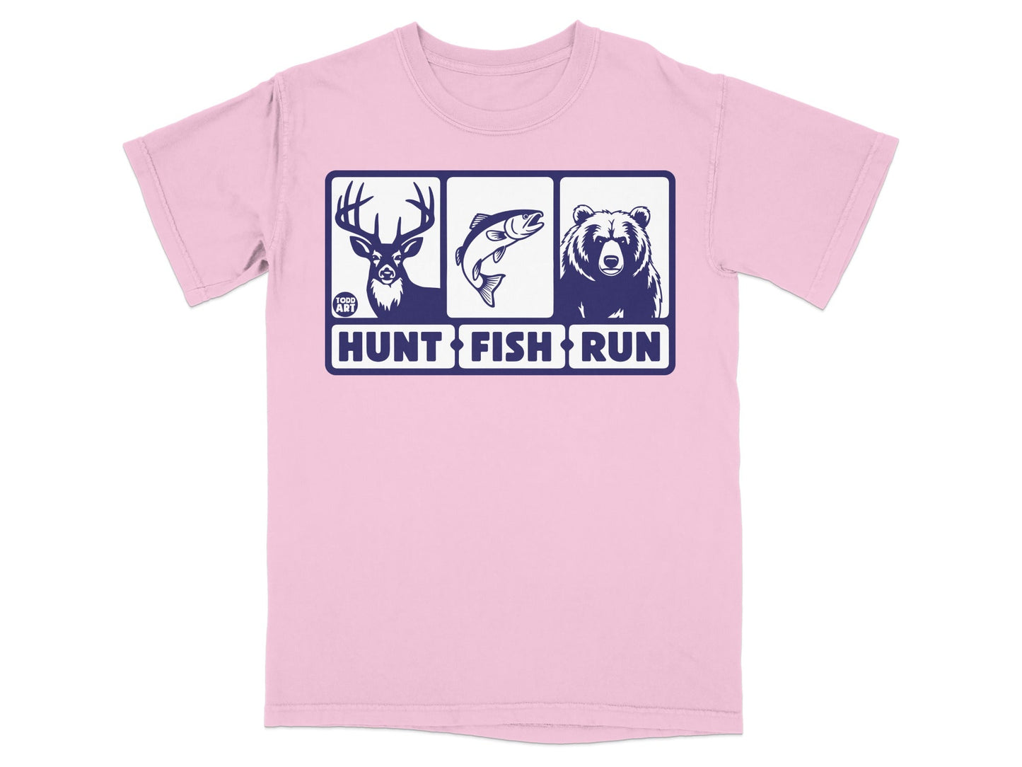 Hunt Fish Run Graphic Design T-shirt product