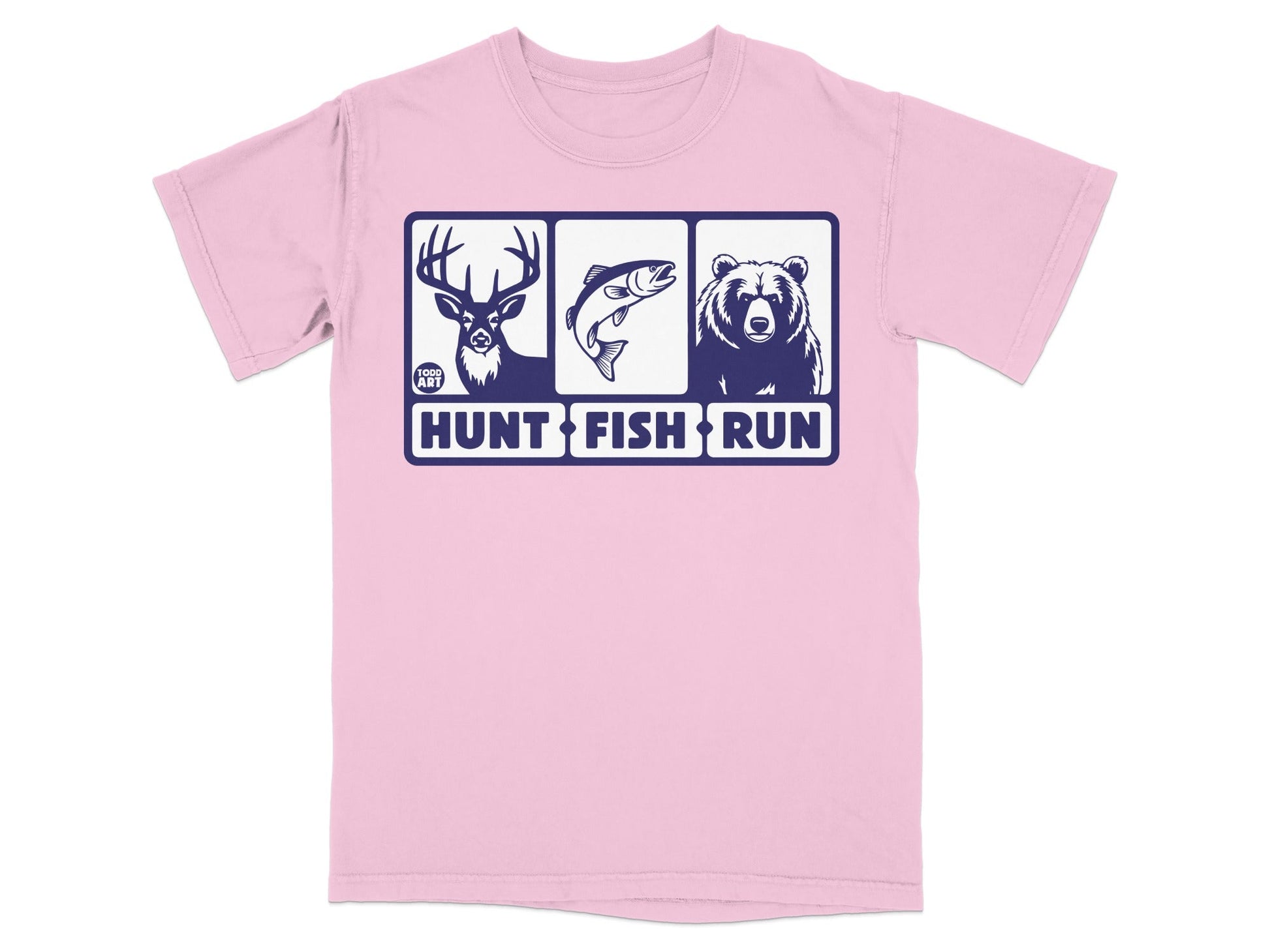Hunt Fish Run Graphic Design T-shirt product
